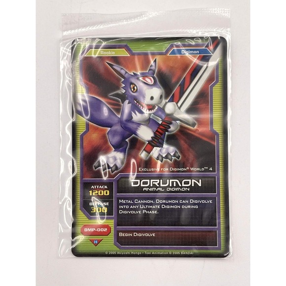 Other - RARE 2005 Dorumon Animal Digimon DMP-002 Holographic Foil Promo SEALED